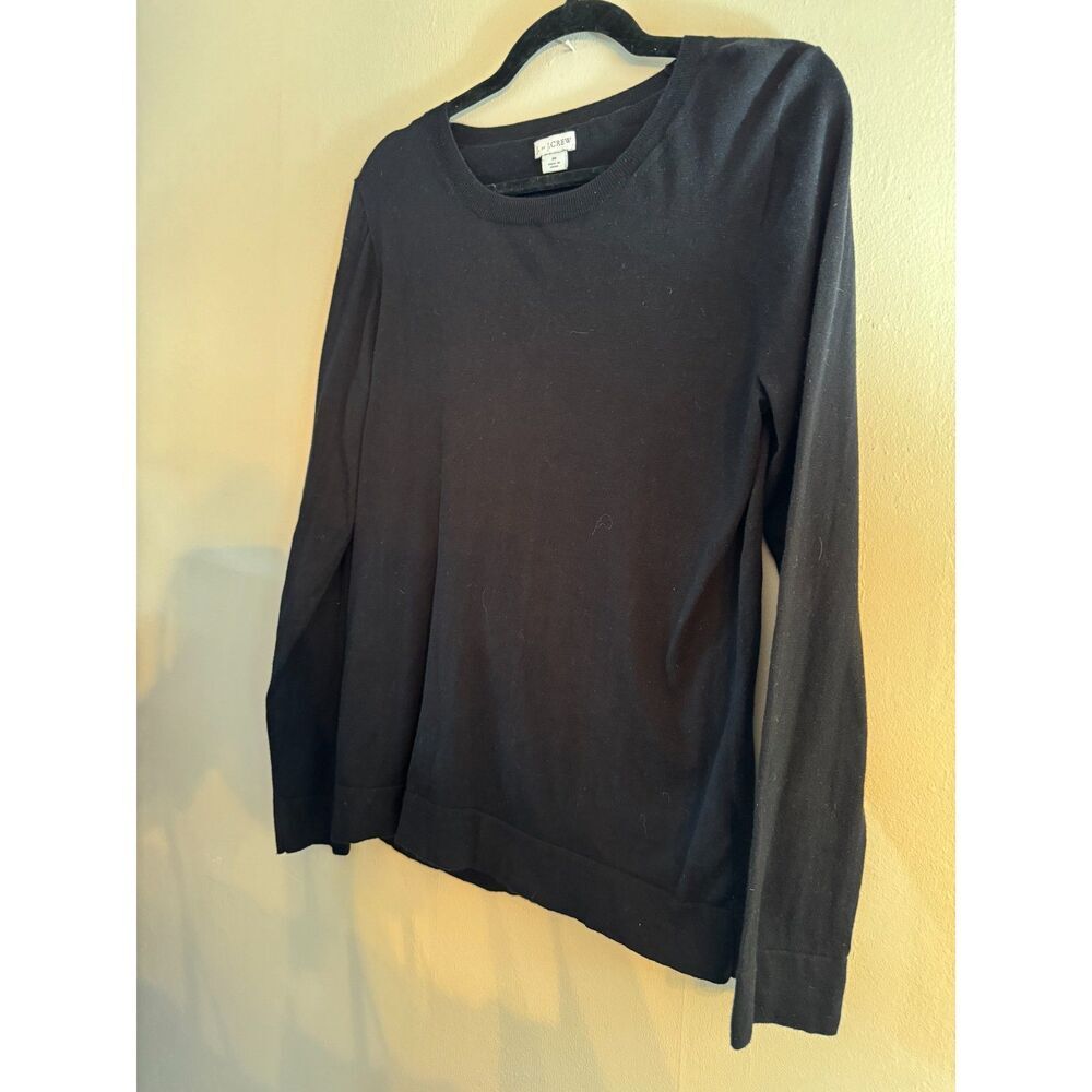 J by J Crew black cotton sweater; great basic sweater medium - Picture 3 of 6
